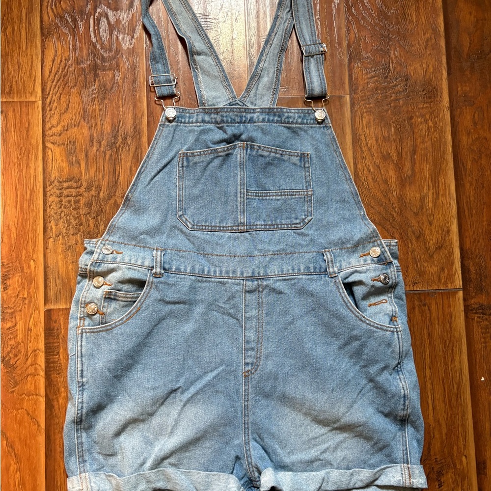 Denim Overalls Shorts